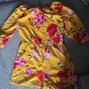 Old Navy Yellow Floral Kids Romper